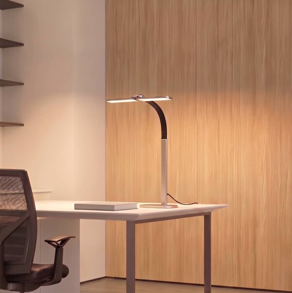 Lampada da scrivania Fynnon Arcchio, dimmerabile, Alluminio / Grigio / Zincato, Studio / Ufficio, Metallo, Moderno, Lampada da tavolo