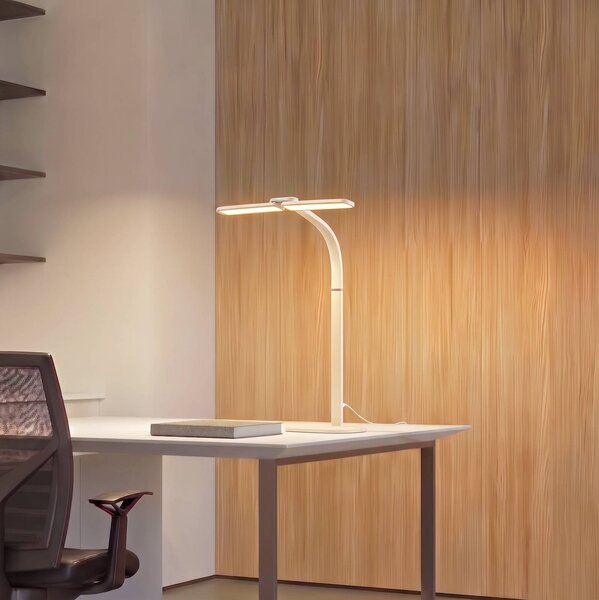 Lampada da scrivania Fynnon Arcchio, dimmerabile, Bianco / Opale, Studio / Ufficio, Metallo, Moderno, Lampada da tavolo