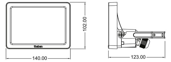 Theben Faretto da parete per esterni a LED theLeda B10 dual, nero, IP65, Nero, Alluminio, Lampada LED da esterni