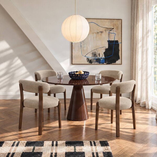 Lampada a sospensione Elovie NOLA, dimmerabile, Bianco / Opale, Soggiorno / Sala da pranzo, Tessuto / Stoffa / Seta, Scandinavo, Lampada a sospensione