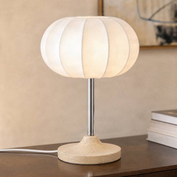 Lampada da tavolo Elovie NOLA, Bianco / Opale, Soggiorno / Sala da pranzo, Pietra, Scandinavo, Lampada da tavolo