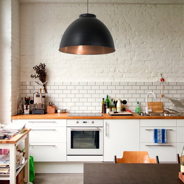 Lampada a sospensione COREP, Dock, dimmerabile, Nero, Soggiorno, Metallo, Moderno