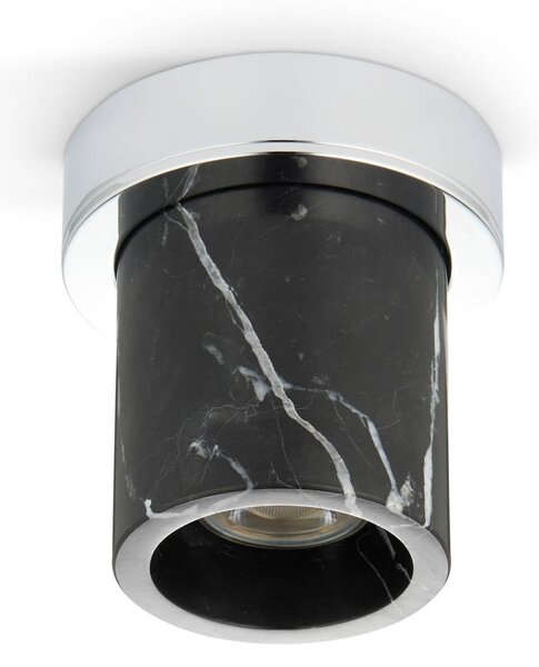 DESIGN BY US Plafoniera soffitto Miss Marble, dimmerabile, Alluminio / Grigio / Zincato, Bagno, Pietra, Design, Plafoniera
