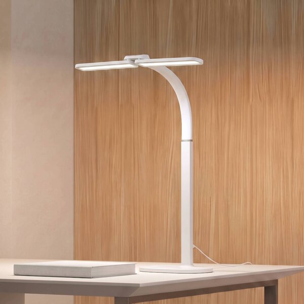 Lampada da scrivania Fynnon Arcchio, dimmerabile, Bianco / Opale, Studio / Ufficio, Metallo, Moderno, Lampada da tavolo