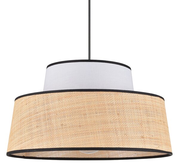 Lampada a sospensione COREP, Mallorca, dimmerabile, Beige, Soggiorno, Tessuto / Tessile