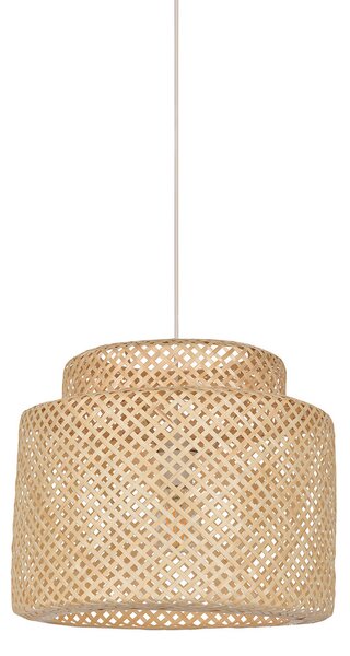 Lampada a sospensione COREP, Makassar, dimmerabile, Beige, Soggiorno, Bambù