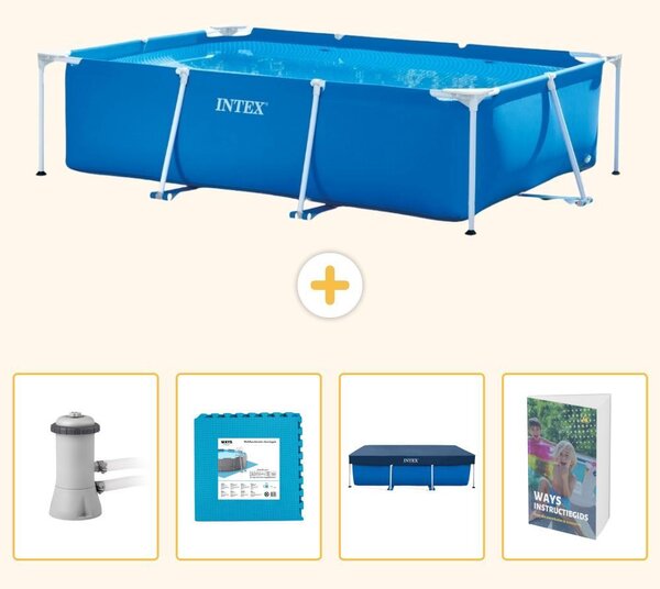 Piscina fuori terra rettangolare - 300x200x75 cm - 5 pezzi - Modello SCB124