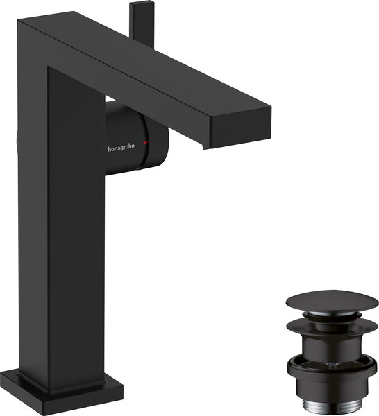 Hansgrohe Tecturis E Fine Mitigeur monocommandé pour lavabo 150, saillie 157mm, garniture de vidage Push-Open, CoolStart, EcoSmart+, 73040670, 73040670