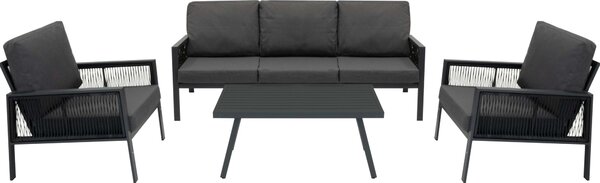 Set divano 4 pezzi in alluminio - grigio antracite