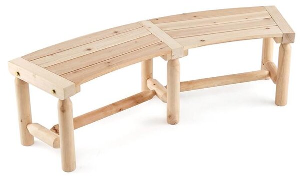KOMFOTTEU: Panchina da giardino curva, resistente alle intemperie, realizzata in abete e pino carbonizzati. Panchina in legno con seduta a listelli per 2 persone, resistente fino a 322 kg, ideale per giardino e cortile