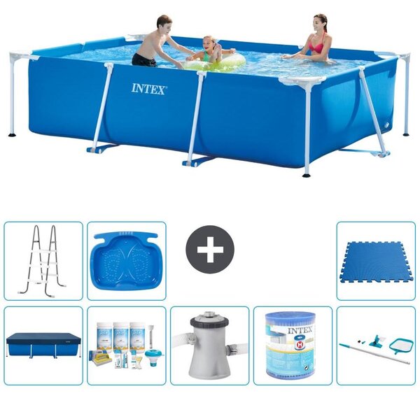 Piscina fuori terra rettangolare - 300x200x75 cm - composta da 9 elementi - modello S40185