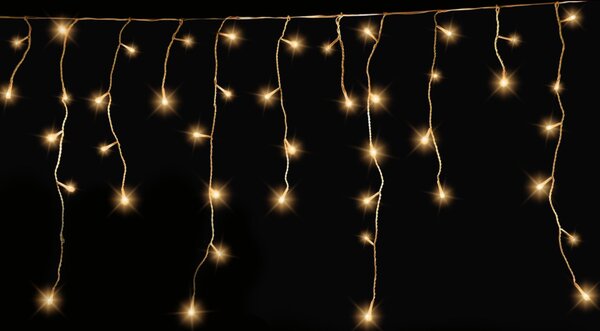 Gartenpirat, catena luminosa LED "Pioggia di ghiaccio", 24 metri, luce bianca calda, grado di protezione IP44: 24 metri, luce bianca calda