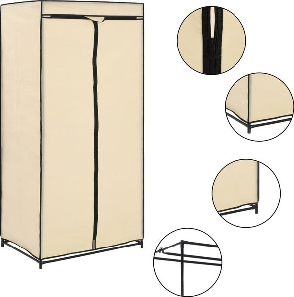 Armadio 2 pz Crema 75x50x160 cm