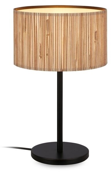 Briloner Slama lampada da tavolo, paralume in alghe marine, interruttore a cavo, stile boho, attacco E27, naturale, Ø25 x 41,5 cm