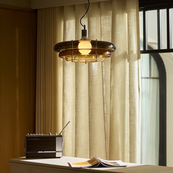 Lampada a sospensione MARKET SET, Sunset, dimmerabile, Marrone / Ruggine, Sala da pranzo, Vetro, Design