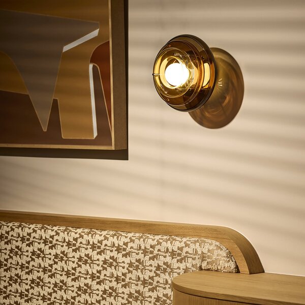 Applique da parete MARKET SET, Sunset, dimmerabile, Marrone / Ruggine, Soggiorno, Vetro, Design