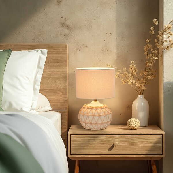 Lampade da tavolo COREP, Cyclades, Beige, Soggiorno, Ceramica