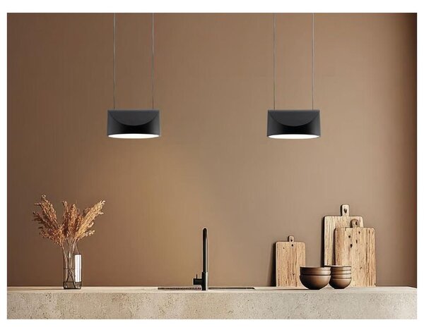 TARP SOSPENSIONE A LED ANTRACITE, BIANCA E SABBIA LUCE CCT 2700K-3000K-4000K 2 MISURE DESIGN MODERNO