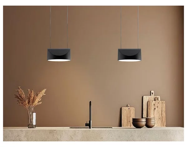 TARP SOSPENSIONE A LED ANTRACITE, BIANCA E SABBIA LUCE CCT 2700K-3000K-4000K 2 MISURE DESIGN MODERNO