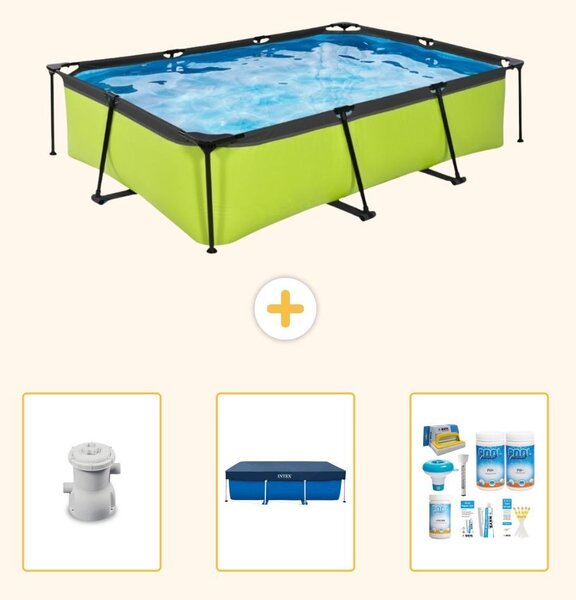 Piscina fuori terra rettangolare - 300x200x65 cm - 4 pezzi - Modello SCB63