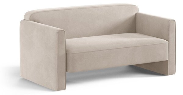 Divano beige con rivestimento in velluto 140 cm Abby – Micadoni