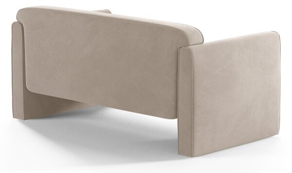 Divano beige con rivestimento in velluto 140 cm Abby – Micadoni