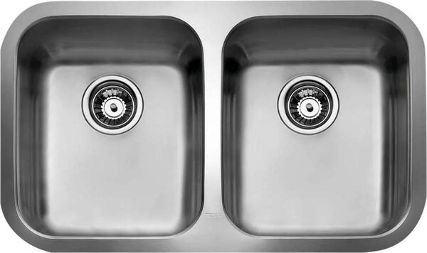 Teka BE 2C 780, Lavello a colonna, Rettangolare, Acciaio inox, Acciaio inox, 2 vasche, 400 x 340 mm
