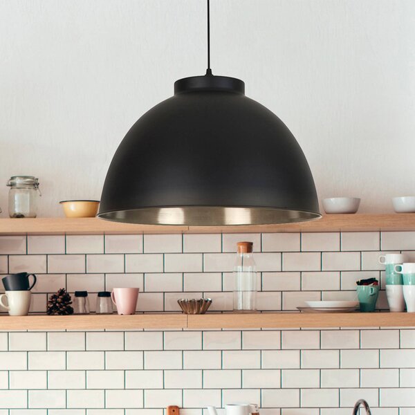 COREP Lampada a sospensione Dock, dimmerabile, Nero, Soggiorno / Sala da pranzo, Metallo, Moderno, Lampada a sospensione
