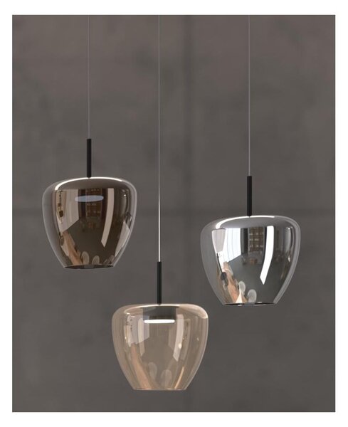 KYLIE SOSPENSIONE SINGOLA D24 CM CON DIFFUSORE DI VETRO IN 3 COLORI LAMPADINA ATTACCO GX53 MODERNA
