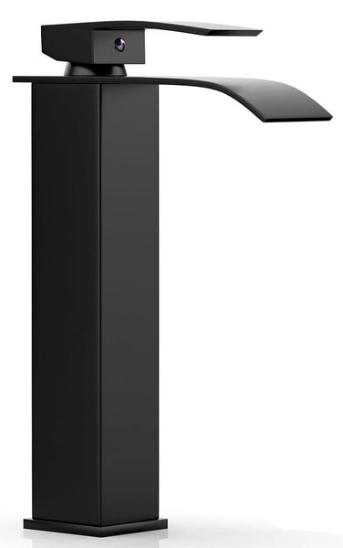 Rubinetto per bagno a cascata – miscelatore monocomando per lavabo con sistema di risparmio idrico – regolabile per acqua calda e fredda – moderno miscelatore per lavabo, dal design elegante