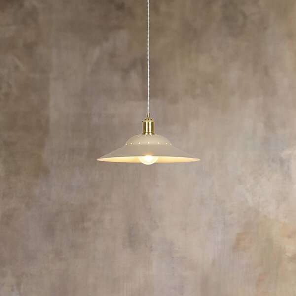 COREP Lampada a sospensione Louise, dimmerabile, Crema / Ambra, Soggiorno / Sala da pranzo, Metallo, Lampada a sospensione