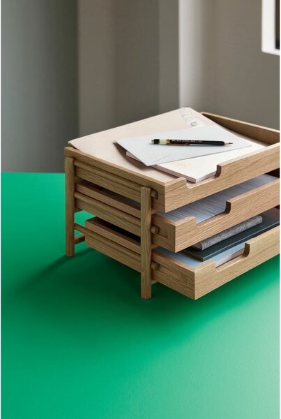 Organizer per documenti in legno naturale Note - Hübsch