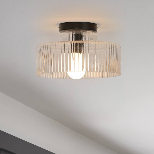 COREP Plafoniera soffitto Lorenzo, dimmerabile, Chiaro / Trasparente, Soggiorno / Sala da pranzo, Vetro, Moderno, Plafoniera