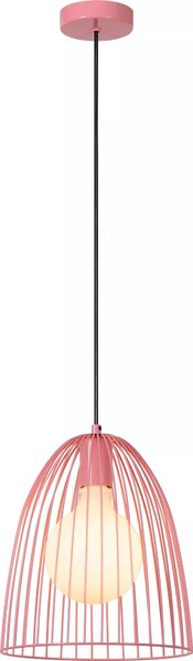 Lampada a sospensione MACARONS, rosa, 1xE27, 40W, metallo, dimensioni: 163x24,5x24,5 cm, IP20, Lucide