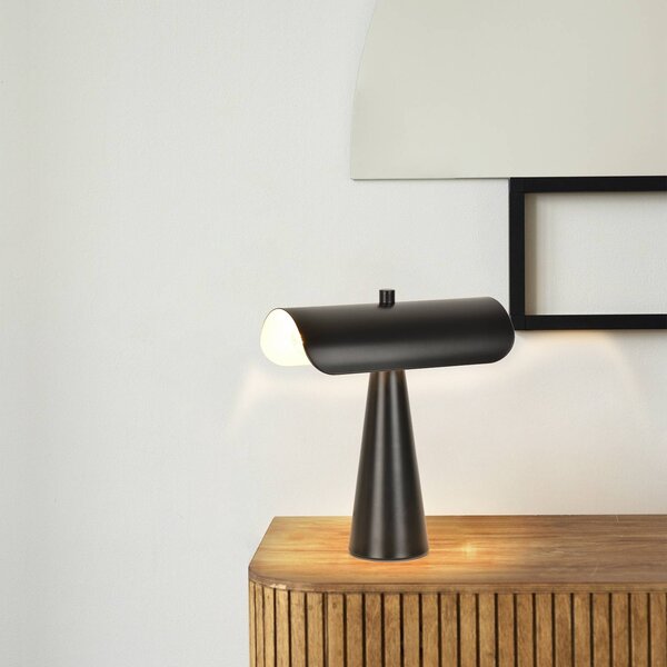 COREP Lampada da tavolo Billie, Nero, Soggiorno / Sala da pranzo, Metallo, Moderno, Lampada da tavolo