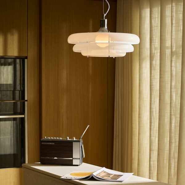 Lampada a sospensione MARKET SET, Sunset, dimmerabile, Bianco, Sala da pranzo, Vetro, Design