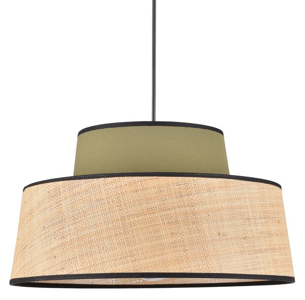 Lampada a sospensione COREP, Mallorca, dimmerabile, Beige, Soggiorno, Tessuto / Tessile