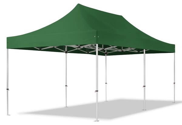 TOOLPORT 3x6m gazebo pieghevole PES, PROFESSIONAL alluminio, verde scuro