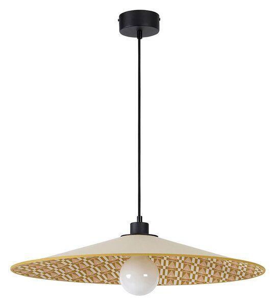 Lampada a sospensione MARKET SET, Gatsby, dimmerabile, Beige, Sala da pranzo, Tessuto / Tessile, Design