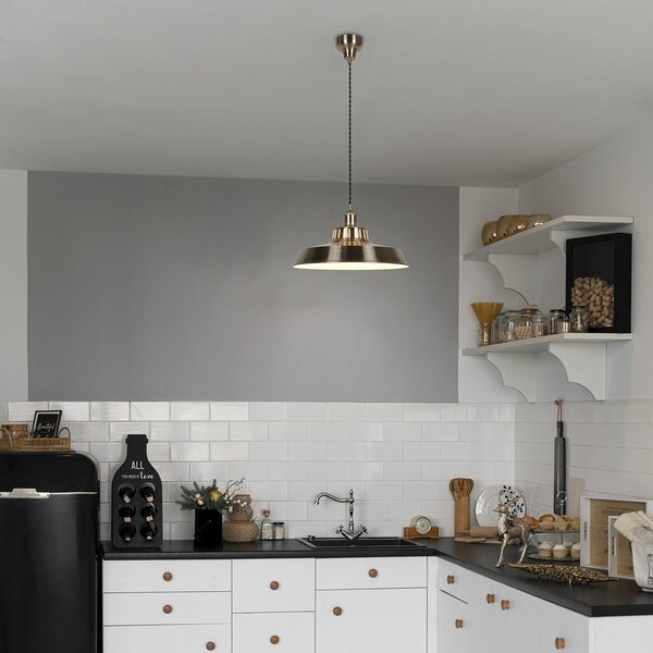 Lampada a sospensione COREP, Thelma, dimmerabile, Metallizzato, Soggiorno, Metallo