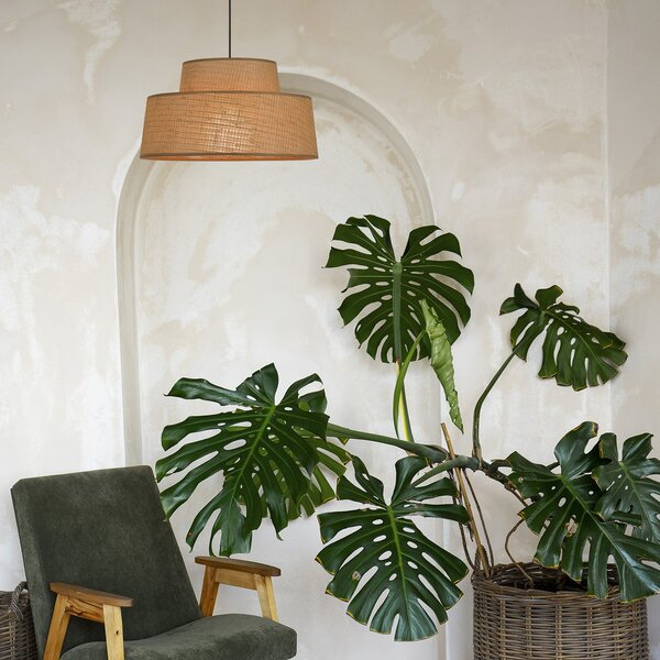 Lampada a sospensione COREP, Mallorca, dimmerabile, Marrone / Ruggine, Soggiorno, Carta / Cartone
