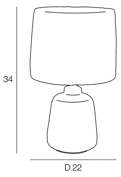 COREP Lampada da tavolo Paros, Bianco / Opale, Soggiorno / Sala da pranzo, Ceramica, Lampada da tavolo
