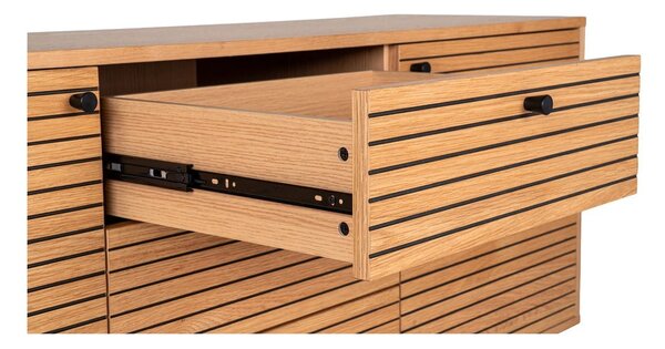 Cassettiera bassa in rovere naturale 150x74 cm Kyoto - House Nordic