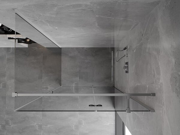 Mexen Mist-H T cabina doccia a battente destra 110 x 80 cm, trasparente, cromo - 8A5T-110-080-01-00-P
