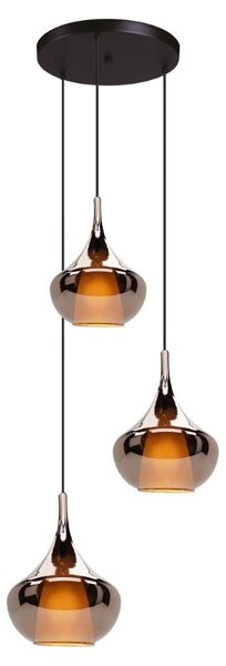 Lampada a sospensione design Almoster, rotonda, 3 luci