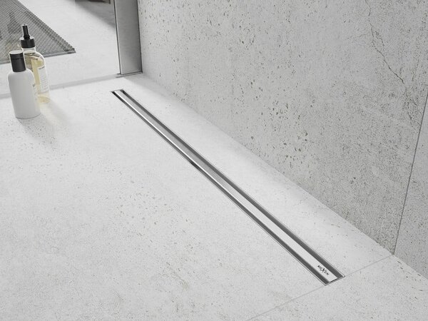 Mexen Flat 360° Slim scarico lineare girevole 130 cm, inox - 1041130