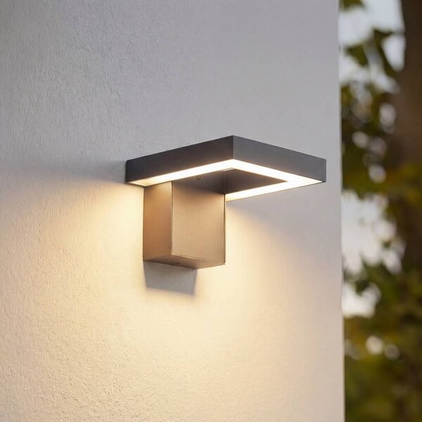 Applique da esterni a LED Orbin Lindby, Alluminio / Grigio / Zincato, Alluminio, Moderno, Applique LED da esterni