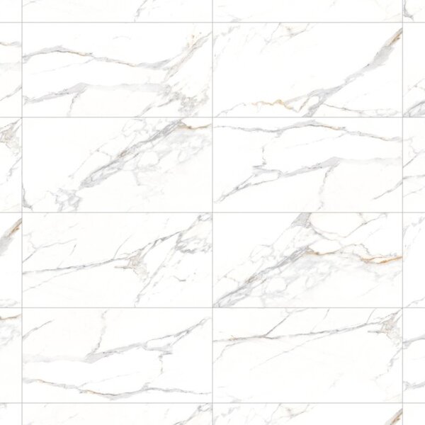 Mexen Agata Gres bianco smaltato rett. G1, piastrella pavimento-parete 120 x 60 cm, lucido - TL144-120-060-00