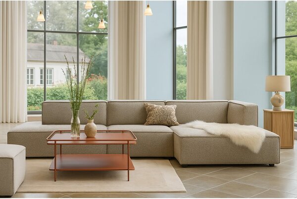 Tavolino da salotto color terracotta in metallo 75x75 cm Yuba – Unique Furniture