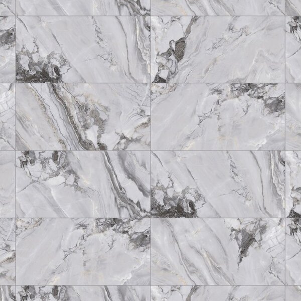 Mexen Limos Grey gres smaltato rettificato G1, piastrella da pavimento e parete 120 x 60 cm, lucida - TL127-120-060-01